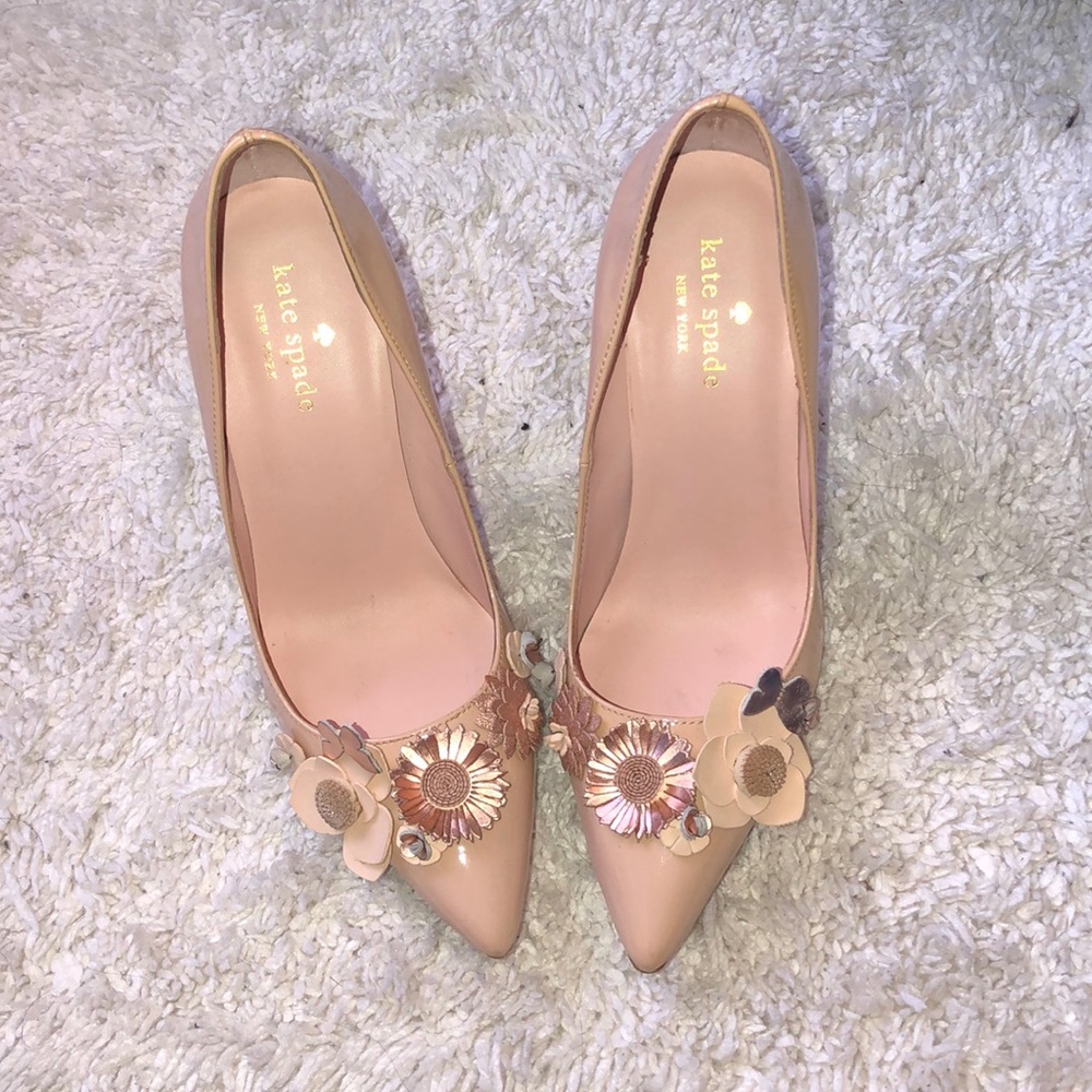 WORN ONCE, Kate Spade floral pumps size 6